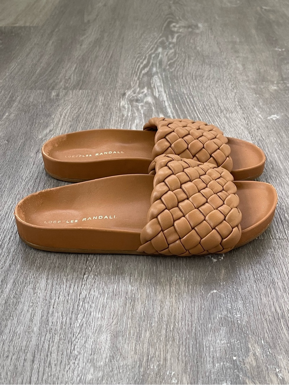 Loeffler Randall Woven Slide Sandals Size 7-7.5